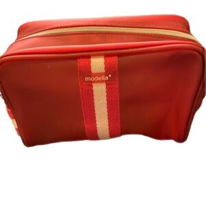 Modella red cosmetic bag
